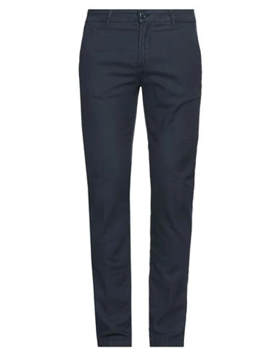 Camouflage Ar And J. Man Pants Midnight Blue Size 40 Lycra, Cotton, Elastane In Blue