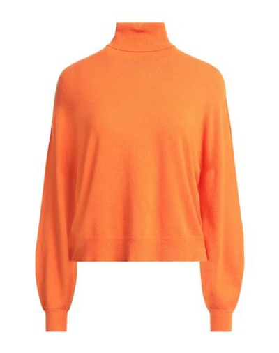 Shop Kaos Woman Turtleneck Orange Size M Viscose, Polyester, Nylon