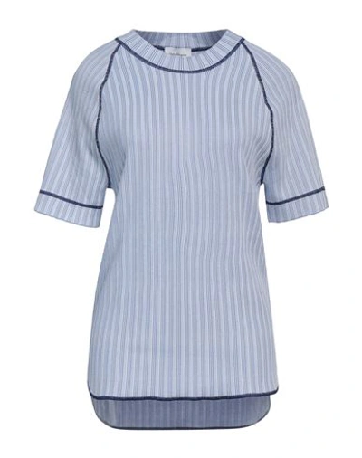 Shop Ferragamo Woman Sweater Sky Blue Size Xl Polypropylene, Cotton, Silk