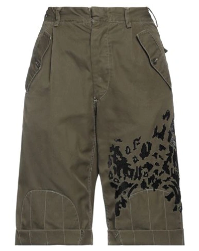 Shop Brand Unique Woman Shorts & Bermuda Shorts Military Green Size 2 Cotton