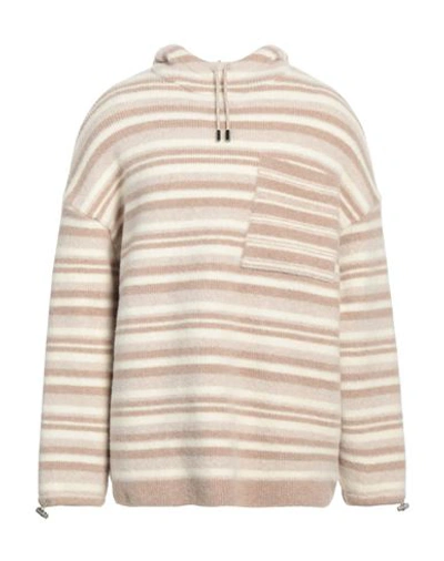 Shop Jacquemus Man Sweater Beige Size L Merino Wool, Polyamide