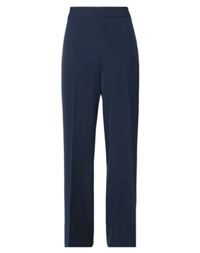 Shop Emisphere Woman Pants Navy Blue Size 12 Polyester, Elastane