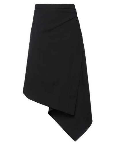 Michael Kors Collection Woman Midi Skirt Black Size 4 Virgin Wool In Black