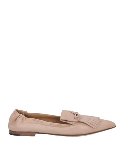 Shop Pomme D'or Woman Loafers Blush Size 7 Soft Leather In Pink
