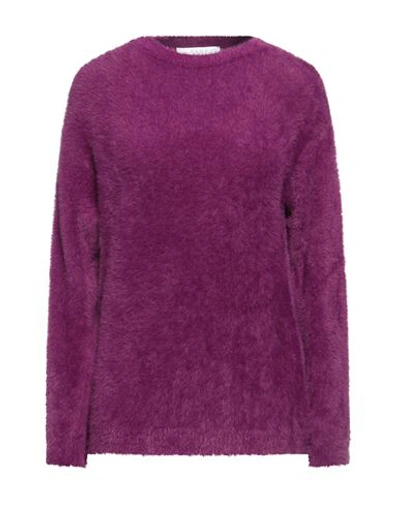 Shop Kaos Woman Sweater Mauve Size S Polyamide, Acrylic, Modal In Purple