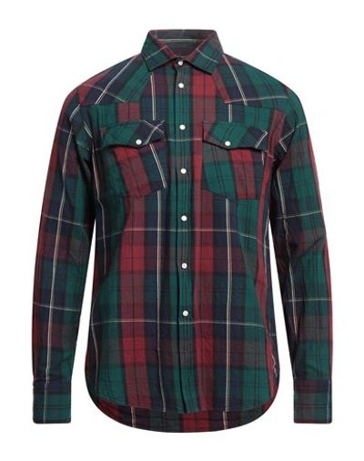 Shop Gmf 965 Man Shirt Green Size 17 ½ Cotton