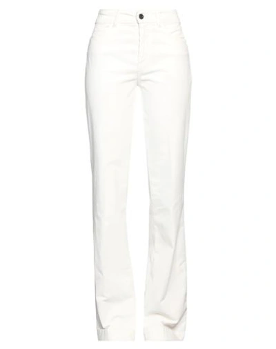 Shop Caractere Caractère Woman Pants Ivory Size 32 Cotton, Modal, Elastane In White