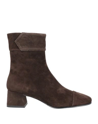 Shop Bibi Lou Woman Ankle Boots Dark Brown Size 8 Soft Leather
