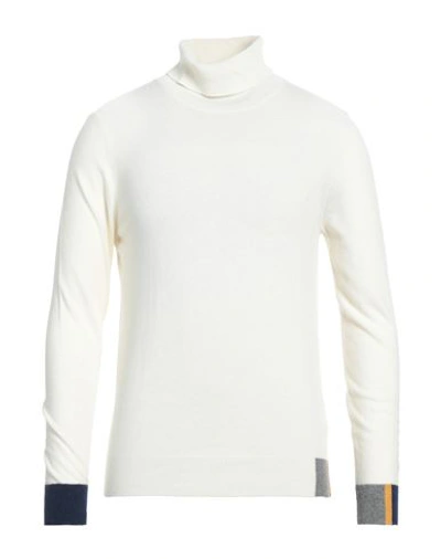 Shop Mqj Man Turtleneck Ivory Size Xxl Polyamide, Wool, Viscose, Cashmere In White