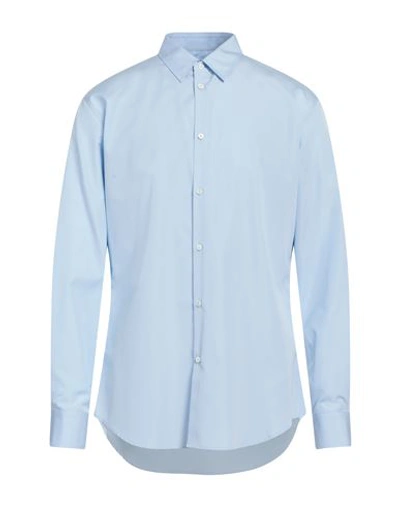 Dsquared2 Man Shirt Sky Blue Size 42 Cotton In Blue