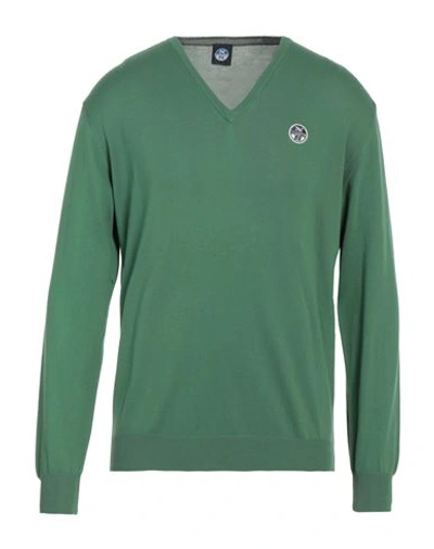 Shop North Sails Man Sweater Green Size Xl Cotton