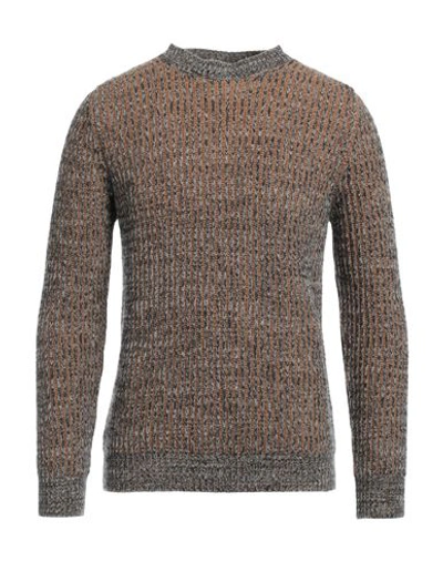 Shop Jeordie's Man Sweater Camel Size Xl Merino Wool In Beige