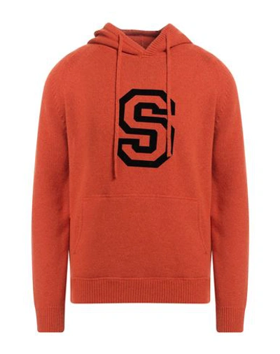 Shop Lanificio Pubblico Man Sweater Orange Size 42 Wool, Polyamide