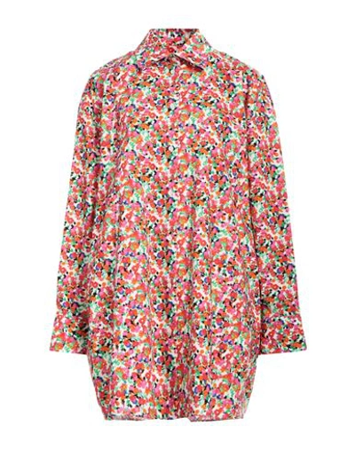 Msgm Woman Mini Dress White Size 6 Cotton In White