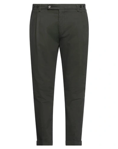 Shop Berwich Man Pants Dark Green Size 40 Cotton, Elastane