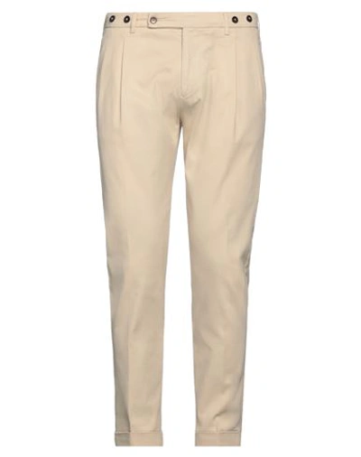 Shop Berwich Man Pants Beige Size 30 Cotton, Elastane