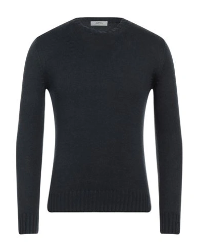 Alpha Studio Man Sweater Cocoa Size 40 Merino Wool In Grey
