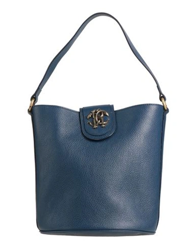 Shop Roberto Cavalli Woman Handbag Slate Blue Size - Soft Leather