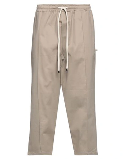Shop Why Not Brand Man Cropped Pants Sand Size L Cotton, Elastane In Beige