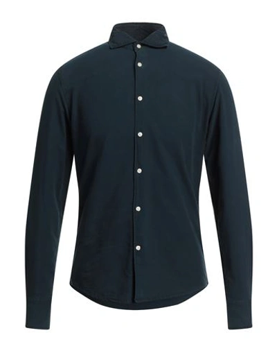 Shop Deperlu Man Shirt Navy Blue Size S Cotton