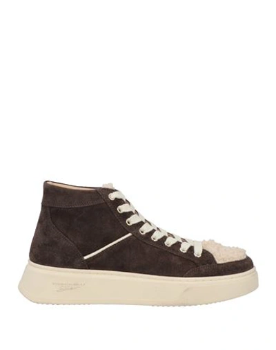 Tosca Blu Woman Sneakers Dark Brown Size 11 Soft Leather In Brown