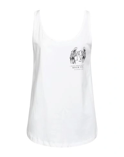 Shop Massimo Sabbadin Woman Tank Top White Size M Cotton