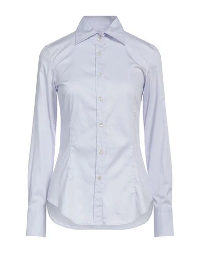Shop Mauro Grifoni Woman Shirt Lilac Size 8 Cotton, Polyamide, Elastane In Purple