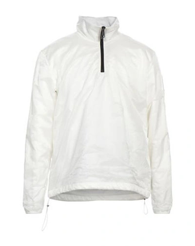 Shop Cooperativa Pescatori Posillipo Man Jacket White Size L Cotton, Polyurethane, Polyamide, Polyester