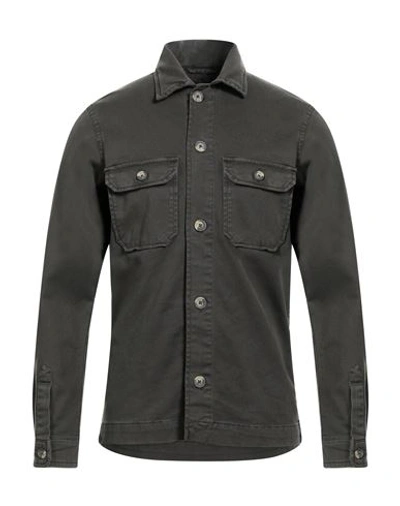 Shop Why Not Brand Man Shirt Military Green Size M Cotton, Elastane