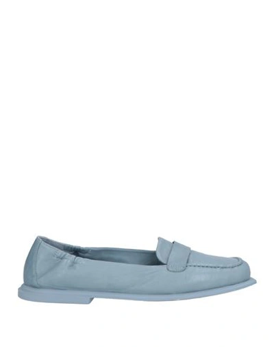 Shop Pomme D'or Woman Loafers Sky Blue Size 6 Soft Leather