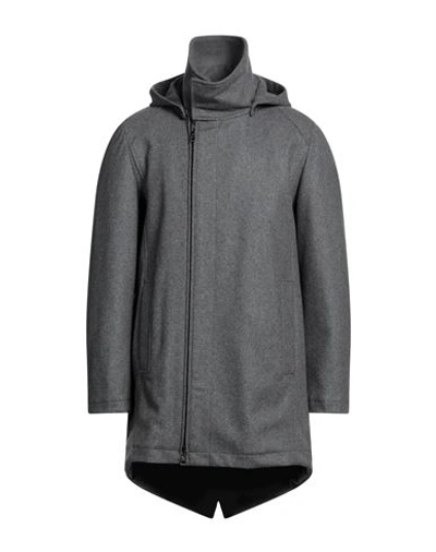 Shop Messagerie Man Coat Grey Size L Wool, Polyamide