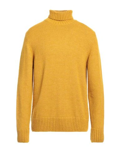Shop Squad² Man Turtleneck Mustard Size Xl Acrylic, Polyamide, Wool, Mohair Wool In Yellow