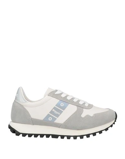 Blauer Woman Sneakers Grey Size 6.5 Leather, Rubber In Grey