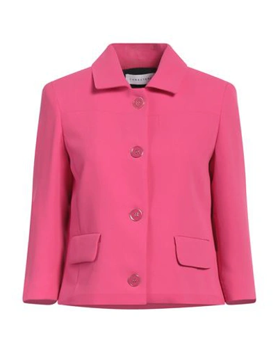 Shop Caractere Caractère Woman Blazer Fuchsia Size 8 Polyester In Pink