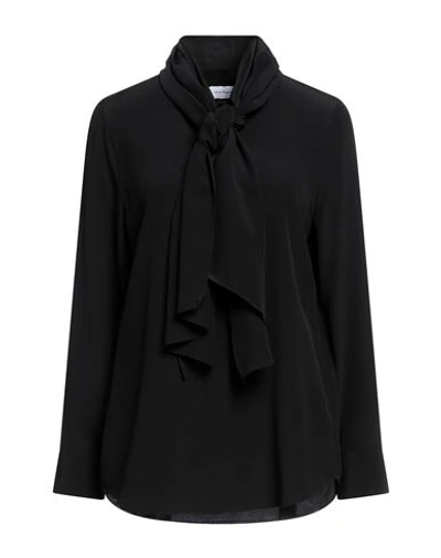 Shop Ferragamo Woman Shirt Black Size 2 Silk