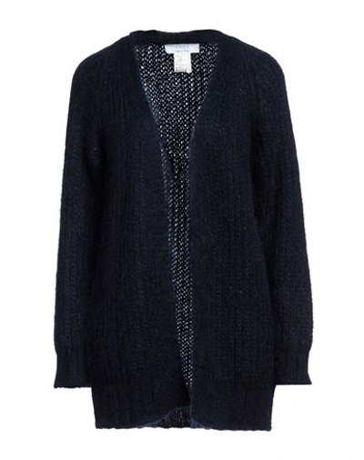 Shop Kaos Woman Cardigan Navy Blue Size S Acrylic, Polyamide, Mohair Wool