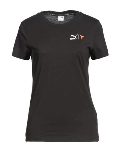 Shop Puma Woman T-shirt Black Size M Cotton