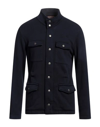 Stewart Man Jacket Navy Blue Size L Cotton In Navy Blue