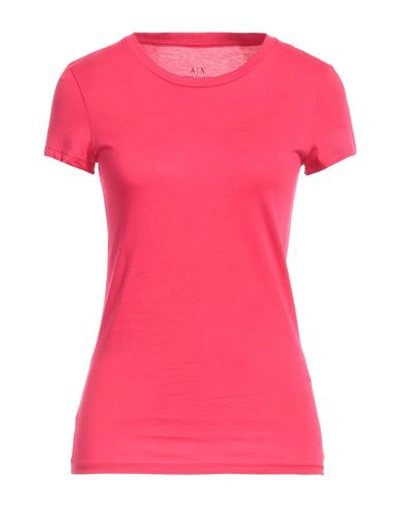 Shop Armani Exchange Woman T-shirt Magenta Size Xs Cotton