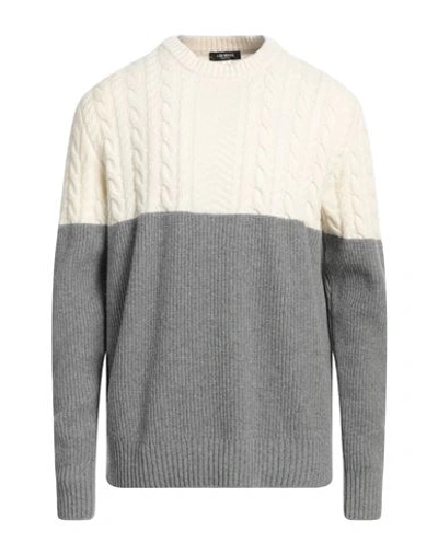 Shop +39 Masq Man Sweater Grey Size 42 Wool