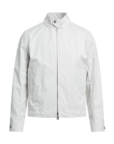 Shop Sealup Man Jacket Light Grey Size 42 Cotton, Polyurethane