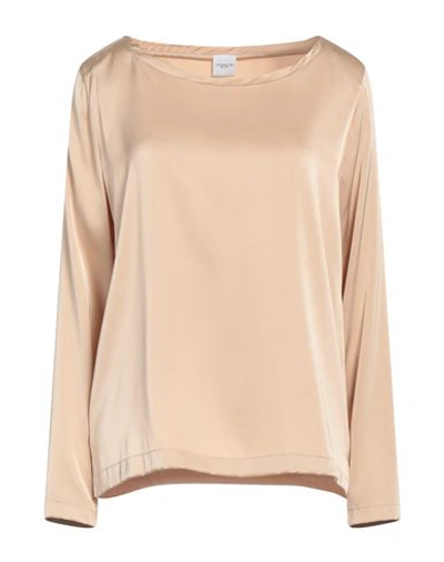 Shop Eleonora Stasi Woman Top Beige Size Xs Polyester, Elastane