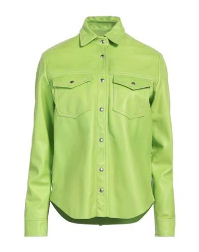 Shop Giorgio Brato Woman Shirt Acid Green Size 6 Soft Leather