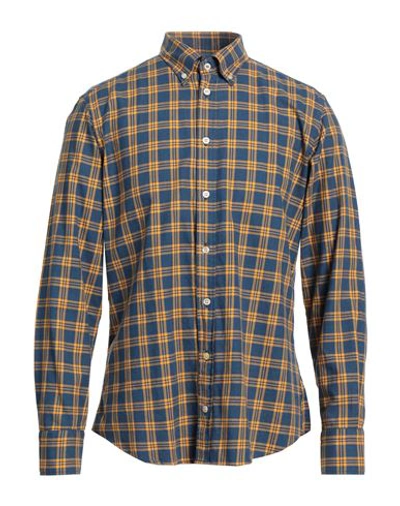 Shop Bastoncino Man Shirt Blue Size 16 ½ Cotton