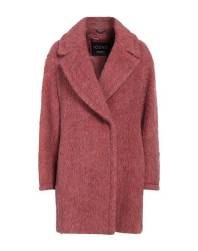 Shop Cinzia Rocca Woman Coat Pastel Pink Size 10 Acrylic, Polyester, Wool, Alpaca Wool, Polyamide