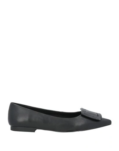 Bibi Lou Woman Ballet Flats Black Size 11 Soft Leather In Black