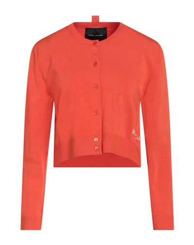 Shop Marc Jacobs Woman Cardigan Orange Size Xl Viscose, Nylon, Elastane