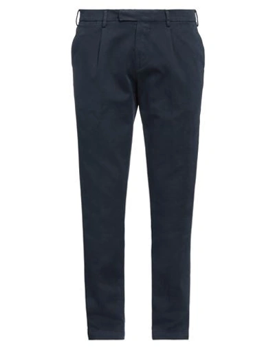 Devore Incipit Man Pants Navy Size 36 Cotton, Elastane In Navy Blue