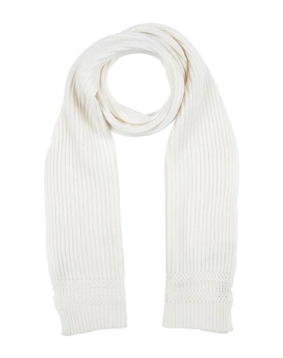 Shop Armani Exchange Woman Scarf White Size - Wool, Polyamide, Cotton