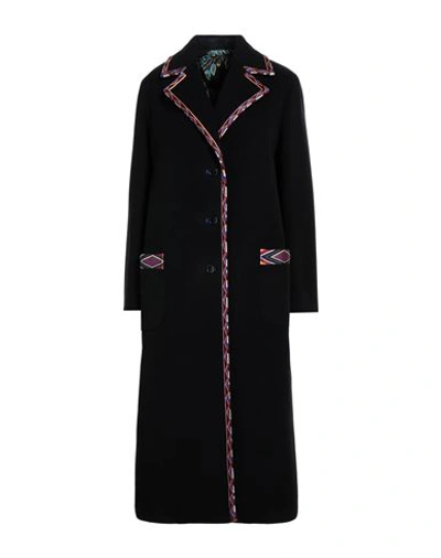 Etro Three-buttoned Coat In Black